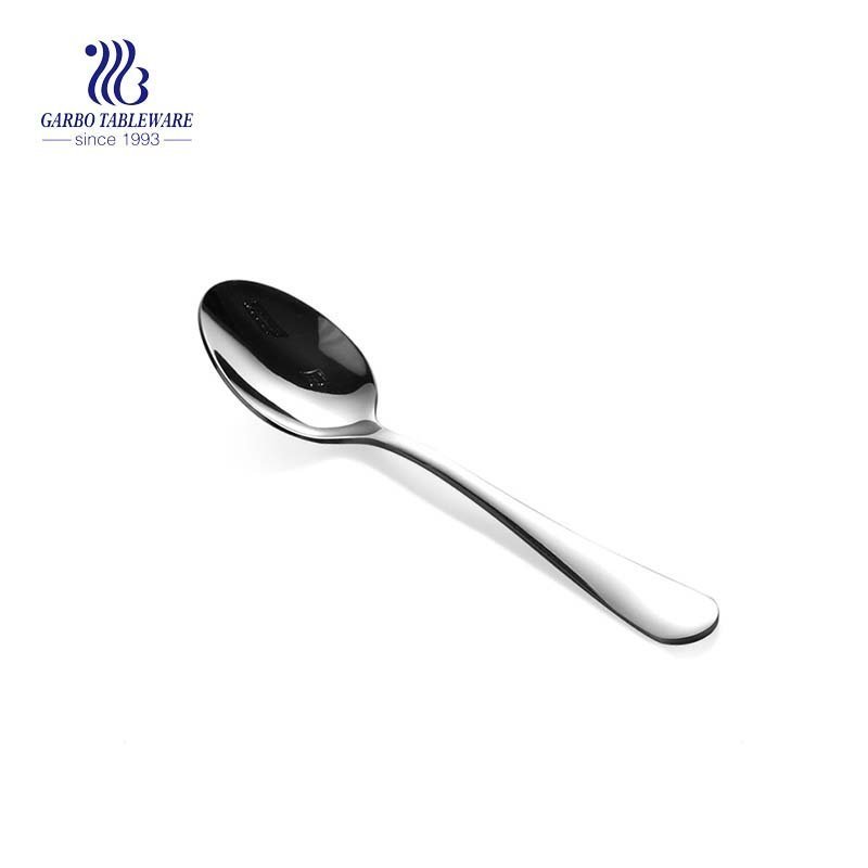 Cuchara de postre de café plateada utensilios de cocina de cuchara de olivo portátil de acero inoxidable