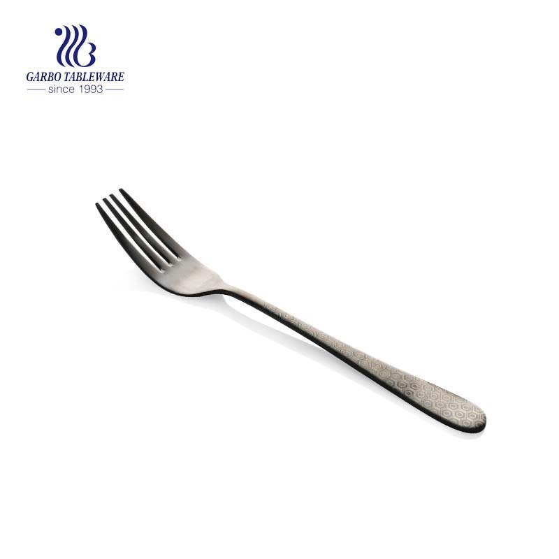 Mirror polished fine 200mm stainless steel dinner fork