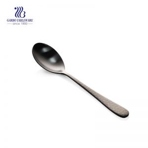 Stainless Steel Plating Espresso Spoon Black Dessert Spoon Flatware