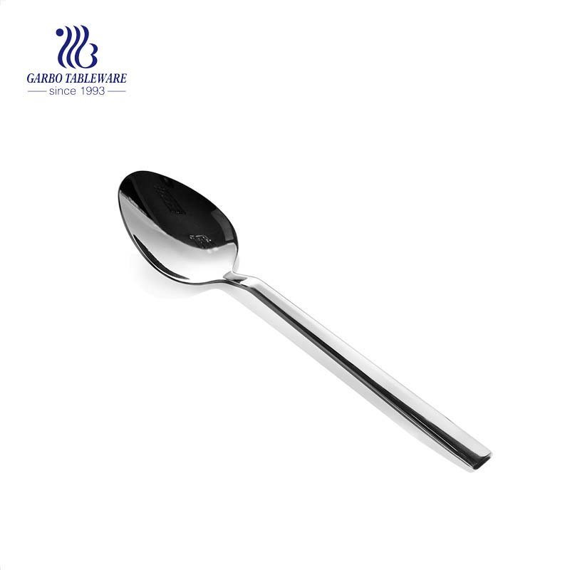 Elegant Ice Cream Spoon Silver Durable Stainless Steel Soup Spoon