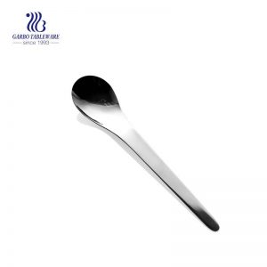 Unique shaped stainless steel teaspoon silver ice cream spoon