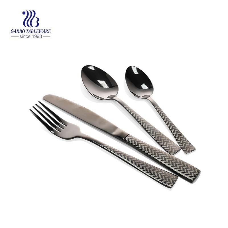 Gold Cutlery Set Dishwasher Safe Reusable Flatware Set With Decorative Handle