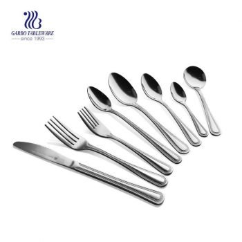 Flatware Cutlery Set For 8 Pieces Silverware Set With Serving Utensils Tableware Set With Mirror Polished