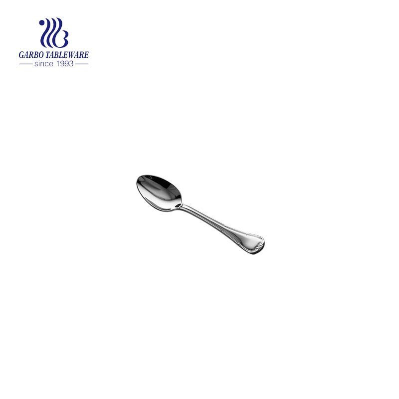 Элегантная ложка для мороженого Серебряная прочная ложка для супа из нержавеющей стали