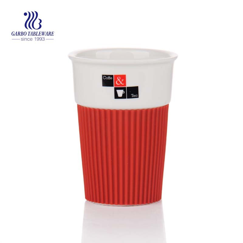 450ml nice design glaze porcelain water drinking cup