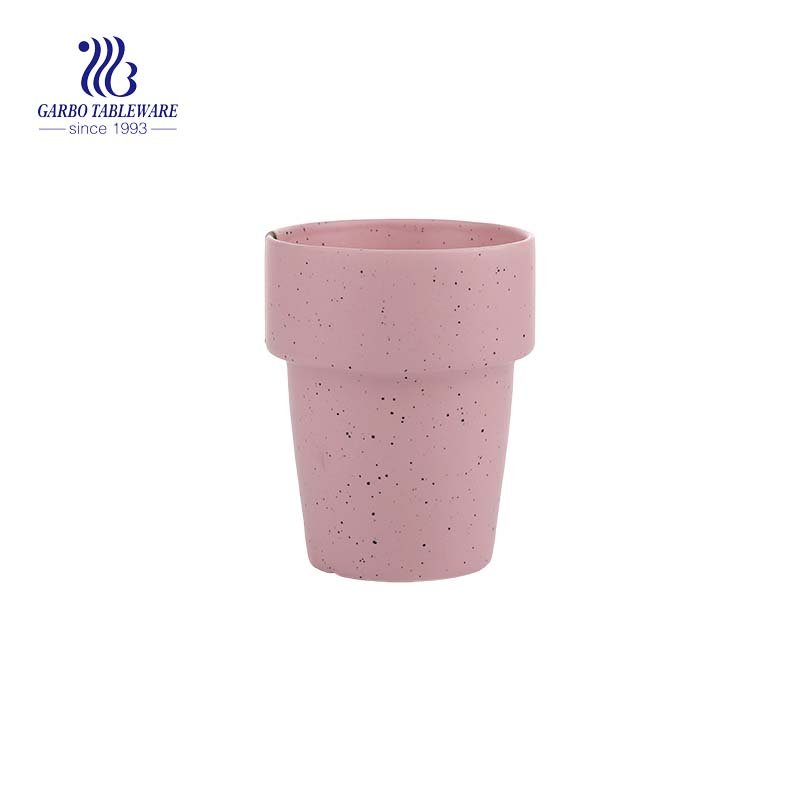 390ml taza de café o té de porcelana esmaltada alta agradable