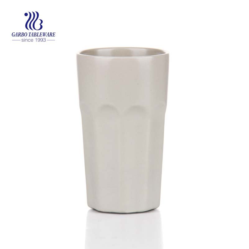 White take away 510ml classical ceramic tea cups coffee cup for home use
