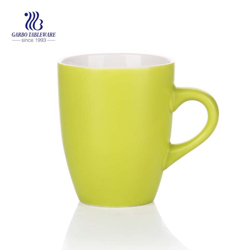 Керамические чайные кружки желтого цвета на 12.6 унций ручной работы, персонализированные высококачественные керамические кофейные кружки для домашнего использования