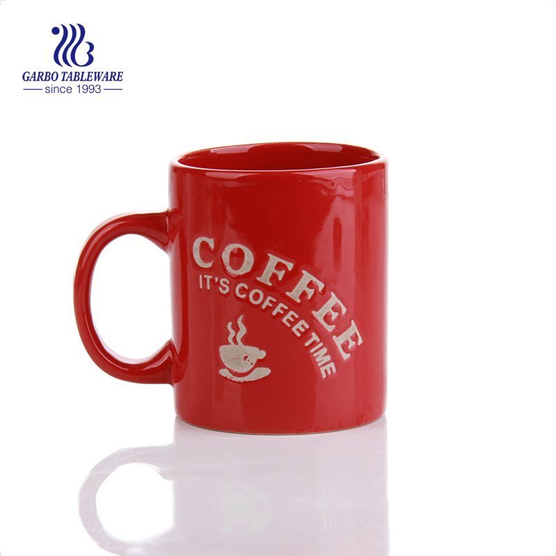 Tazas de café de cerámica personalizadas hechas a mano de 12 oz tazas de leche de cerámica de paquete a granel blanco clásico redondo con asa