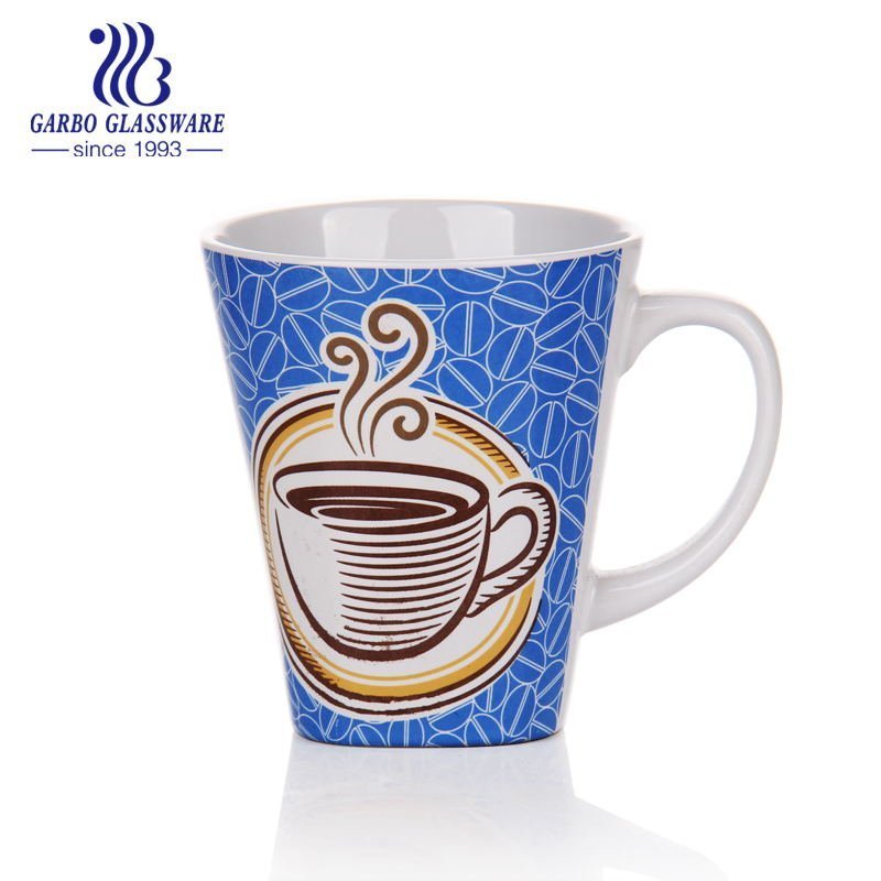 Caneca de café pequena redonda de cerâmica branca de cerâmica artesanal hotle uso decalque personalizado designs caneca de leite de cerâmica
