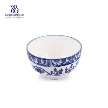 350ml Classical round decorative pattern ceramic bowl for soup