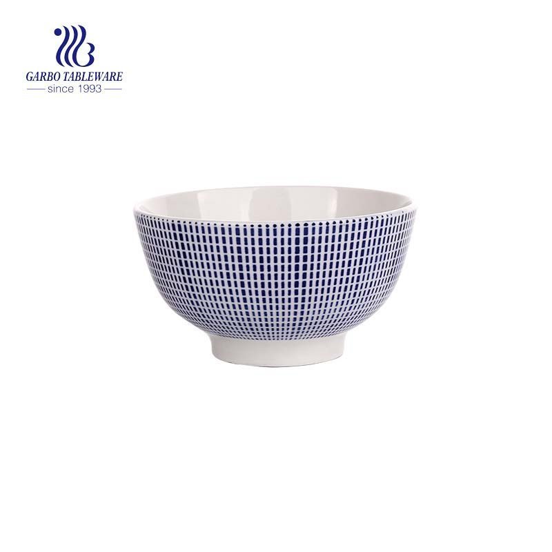 280ml Cheap small round hand made cereal rice soup vintage porcelain ceramic bowl tableware