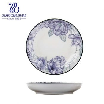 Оптовая продажа керамической тарелки 7.09 дюйма / 180 мм для серии керамической посуды для ужина
