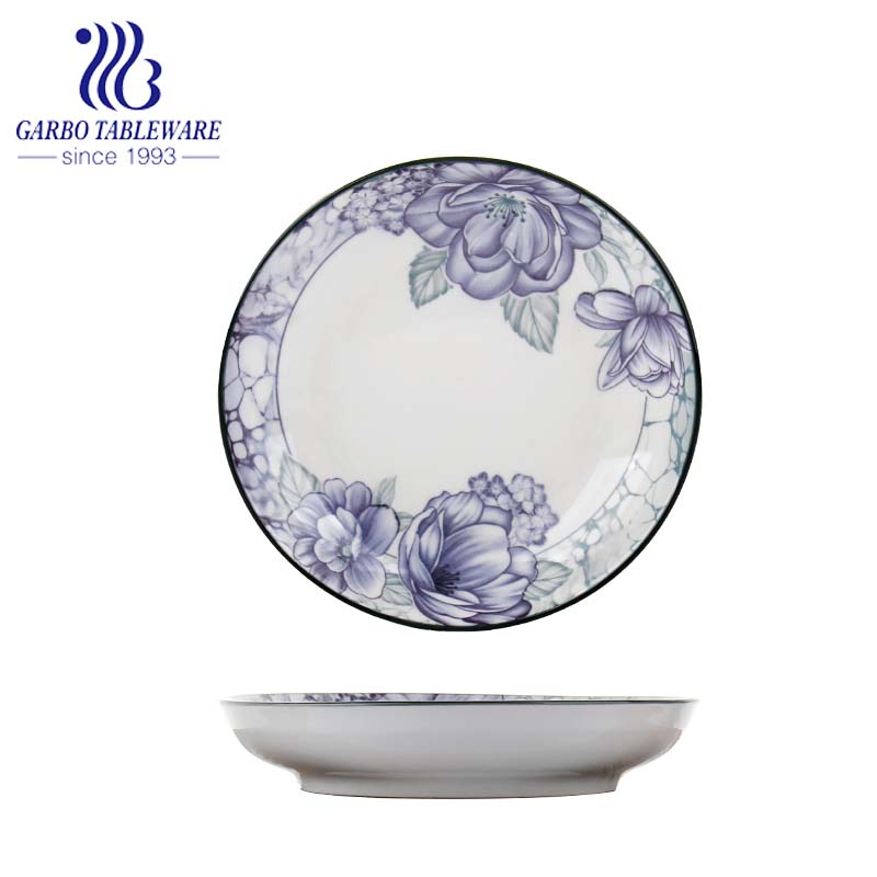 Ceramic Plate with size of 7.44”/ 185mm for Dinner Ceramic Tableware
