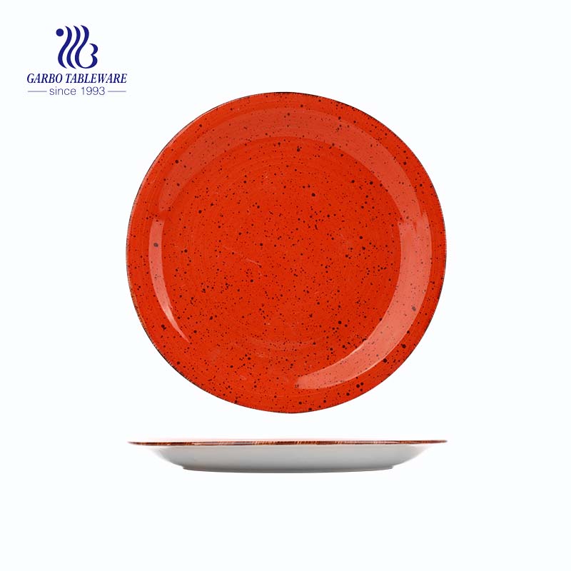Одноцветная светло-зеленая керамическая тарелка размером 8.07 дюйма / 205 мм для домашнего использования