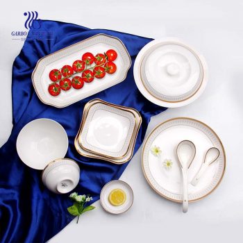 Conjunto de jantar de porcelana decorativa de alta qualidade 50PCS para mesa