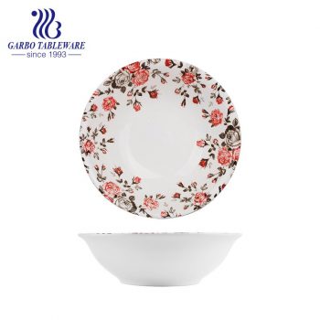 Mais novo China Atacado Louça De Porcelana Barata Cozinha Travessa De Serviço De 6 Polegadas Flor Design Cerâmica Prato De Jantar De Cerâmica