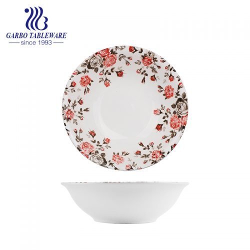 أحدث الصين بالجملة رخيصة الخزف أدوات المائدة المطبخ تخدم طبق 6 بوصة زهرة تصميم طبق عشاء سيراميك