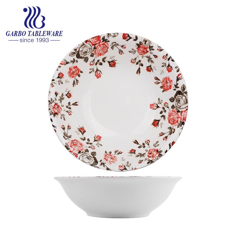 Newest China Wholesale Cheap Porcelain Tableware Kitchen Serving Dish 6Inch Flower Design Ceramic Dinner Plate