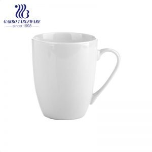Clear high quality porcelain ceramic mug custom printing design water cup with handle