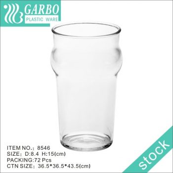 Para uso diário, copo de plástico transparente de 20 oz sem BPA com 15 cm de altura