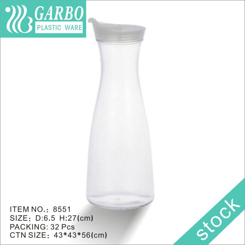 Jarra de vinho branco de plástico transparente de 170ml inquebrável com medidas para uso em restaurantes ou hotéis