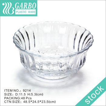 Durable plasticware restaurant use transparent 4.5inch plastic dinner bowl