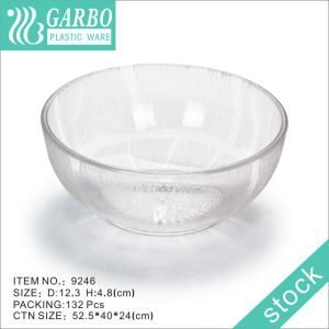 Оптовая 4.3-дюймовая белая пластиковая миска для риса для свадебного приема