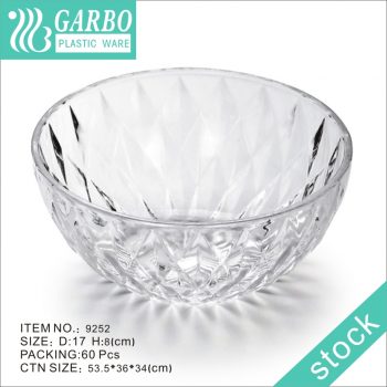 Wholesale diamond design 6.5inch / 7.8inch / 9inch plastic serving bowl