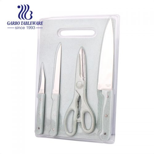 Wedding Housewarming 5-Piece Color Chef Knives Customized Kitchen Knife Set in PVC Color Box for Cooking