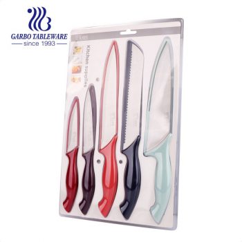 Juego de cuchillos de cocina de calidad superior de venta caliente de Alibaba en acero inoxidable Juego de cuchillos de cocina de 5 piezas - Comprar juego de cuchillos de cocina Chef