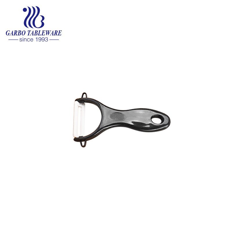 Y-Shaped Stainless Steel Peelers with golden grip handle hanging loop & Sharp Blade