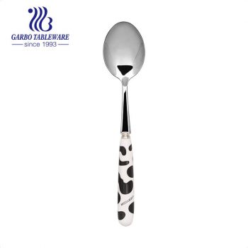 Wholesale Stainless Steel Cutlery Wedding Gift Dinner Spoon Set With Ceramic Handle