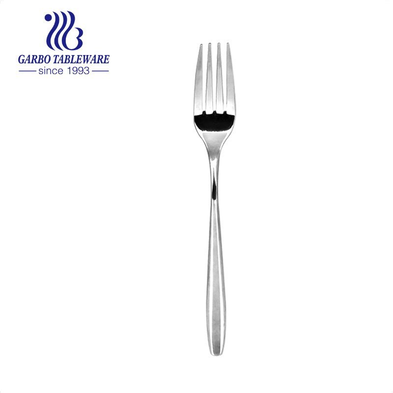 Mirror polished clear stainless steel 18/0 flower design steak dinner fork flatware