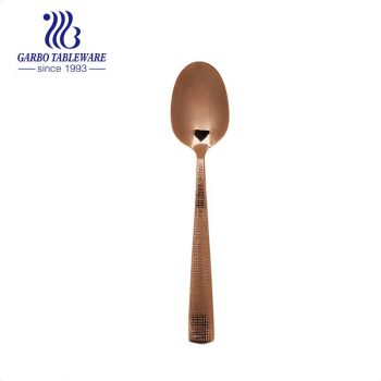Metal gold plating cutlery 410 stainless steel coffee dinner spoon