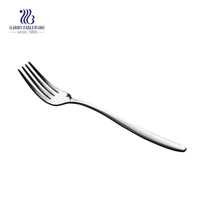 Electroplated amber color 206mm stainless steel salad fork unique flatware