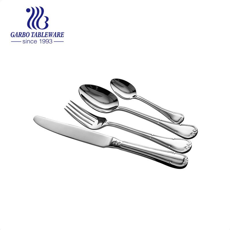 Luxury 4-Piece 18/10 Stainless Steel Cutlery Set For Hotel Home Serving Utensil Set
