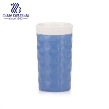 Copo para beber água de porcelana com esmalte de 450ml de design agradável