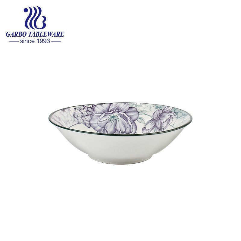 Popular glazed cereal noodle bowl with big front opening for sale