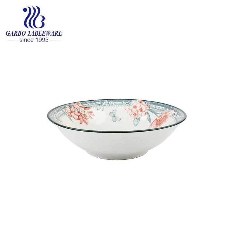 Popular glazed cereal noodle bowl with big front opening for sale