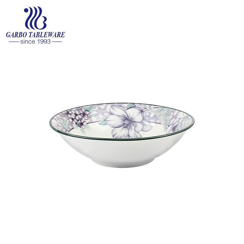 300ml Classical round underglazed ceramic bowl for rice and noodle eating