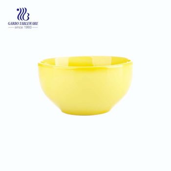 Hotsale круглая глазированная миска для хлопьев с лапшой желтого цвета с заводской ценой