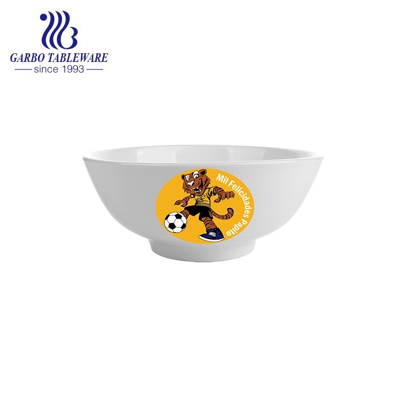 1L Customized ceramic bowl with decal for gift and promotion usage