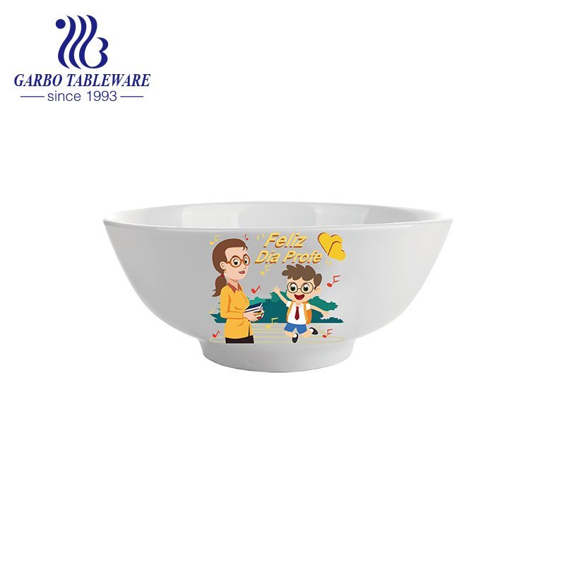 1L Customized ceramic bowl with decal for gift and promotion usage