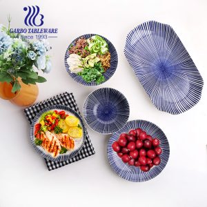 Factory cheap 7/8/9/12inch plain porcelain tableware dinnerware sets round square charger dish ceramic food serving plate