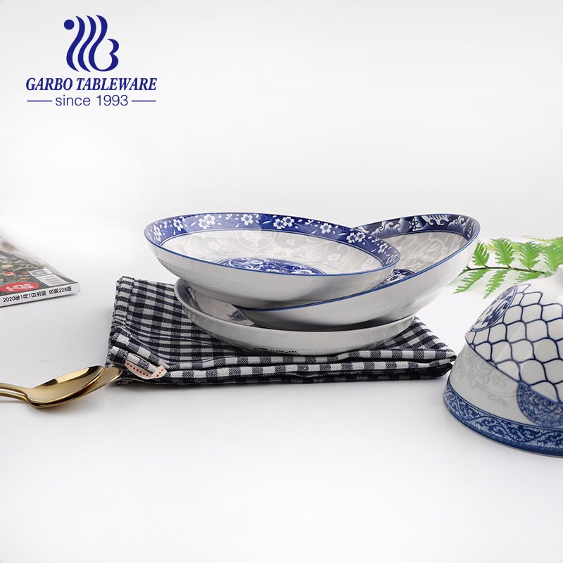 Wholesale cheap 7/8/9/10 plain porcelain tableware dinnerware food charger dish ceramic serving plate