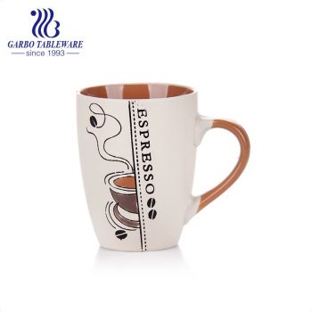 taza de porcelana esresso para bebidas taza de café de oficina taza para beber logotipo de impresión promocional regalo taza de cerámica 300 ml porcelana de magnesia dinksware