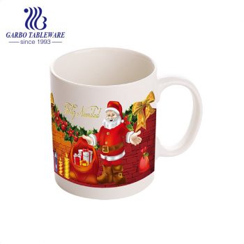 Christmas promotion printing design market ceramic mug with gift box pack