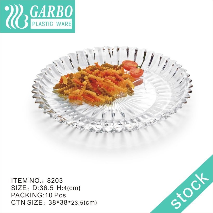 Platos redondos irrompibles de plástico resistente para servir cenas de 8 pulgadas con diseños simples pero elegantes también pueden ser platos de postre