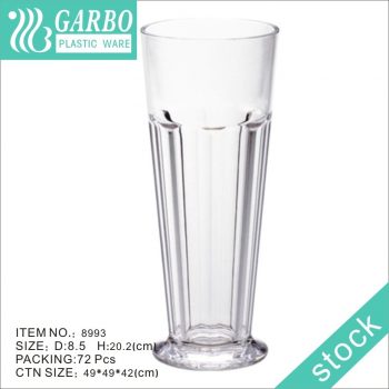 Wholesale 530ml transparent long drink plastic cup with thick bottom